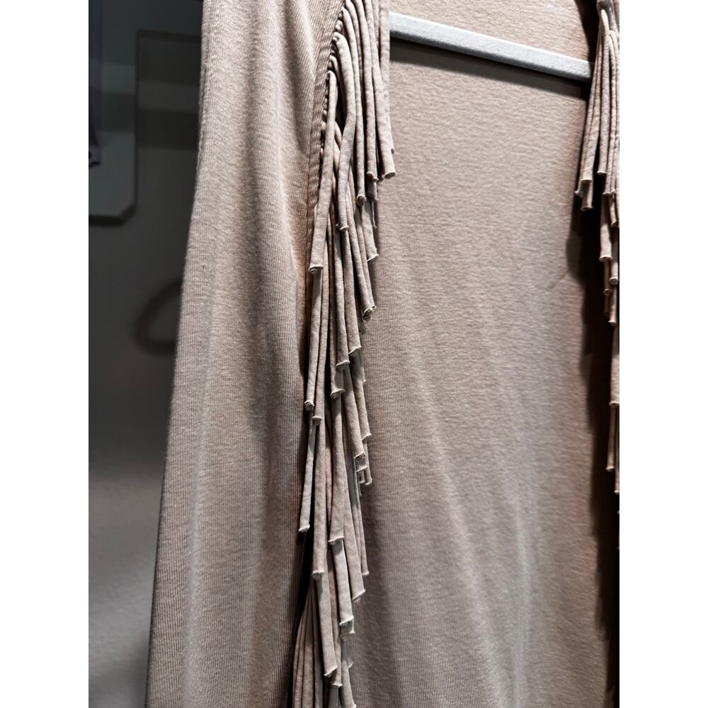 Barbara Lesser Women's Fringe Vest Open Front Size‎ Medium Tan Western - Picture 6 of 7